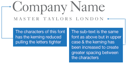Font Stationery Font Choice and kerning options